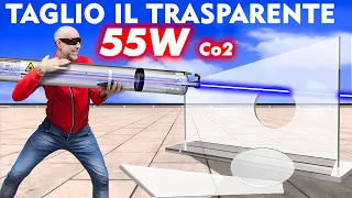 FINALMENTE TAGLIO IL TRASPARENTE con un laser a Co2 xTool P2