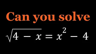 A Cool Radical Equation | Math Olympiads