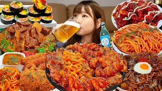 Sub)Real Mukbang- 12 Legendary Videos for 2023 👩🏻‍🍳 Spicy Noodles, Chicken 🔥 ASMR KOREAND FOOD