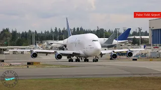 Boeing 747-400 (LCF) Dreamlifter Takeoff From PAE To ANC