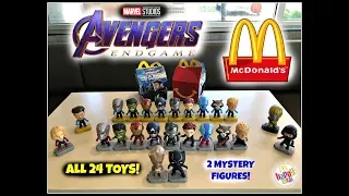 AVENGERS ENDGAME Movie MCDONALDS Happy Meal Toys! ALL 24 TOYS! 2 Mystery Figures! April 2019!