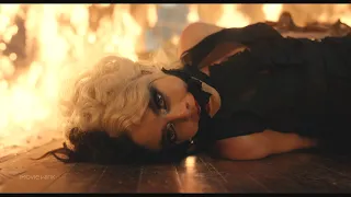 Cruella (Judy Garland - Smile) the Baroness sets Cruella's place on fire scene, soundtrack clip