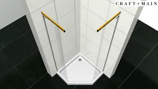 Craft + Main® Cove Neo Angle Shower Door Installation