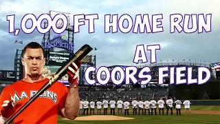 1000 FT HOME RUN AT COORS FIELD!!! In MLB 17 The Show