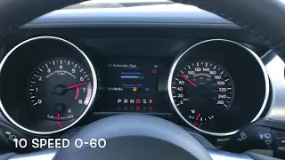 2018 Mustang GT 10 Speed 0-60