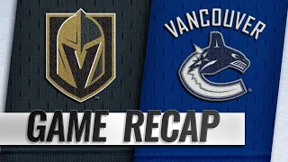 Golden Knights score five in the 1st, beat Canucks