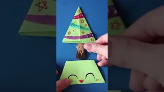 Origami Paper Christmas Tree. Last-minute New Year Gift. Подарок на Новый Год #shorts