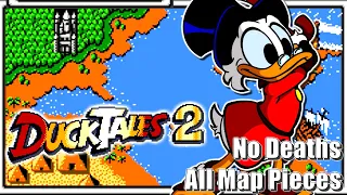 Ducktales 2 (Nintendo NES) - DEATHLESS RUN ~ All Map Pieces