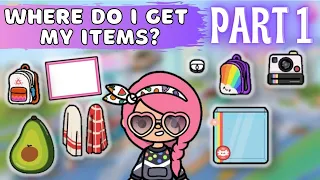 Where do I get my items? PART 1 |Toca Life World | Toca Boca