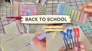 BACK TO SCHOOL 💕// shopee haul dụng cụ học tập, khóa học online, bao tập giá rẻ ... // Thien Ai