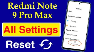 How to Reset Settings in Redmi Note 9 Pro Max | Redmi Note 9 Pro Max Settings Reset Kaise Kare