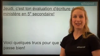 CyberRévision - Français, 5e secondaire, écriture - épreuve unique (lettre ouverte)