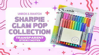 Sharpie Glam Pop + Transparent Sticky Notes