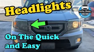 2009-2015 Honda Pilot Headlight Bulbs How To Replace (DIY)