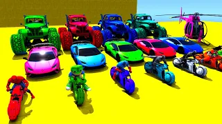 GTA V Epic New Stunt Race For Car Racing Challenge by Super Car, Helicopter, Bikes and Monster truck