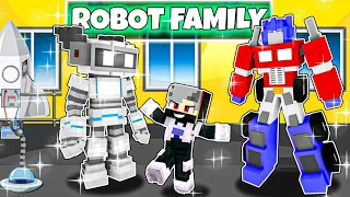 Having A ROBOT FAMILY in Minecraft! (Hindi)