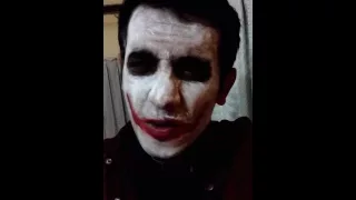 Doing Heath ledger's joker impression