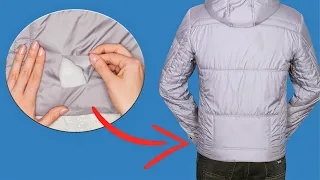 Great tip how to sew a hole on the down-jacket invisibly and easily!