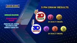 [LIVE] PCSO 5:00 PM Lotto Draw - May  18, 2024
