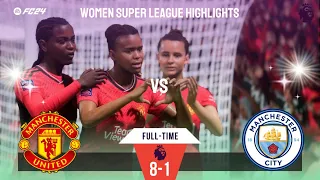 Manchester United Women vs Manchester City Women | WSL Highlights | EAFC 24 #eafc24