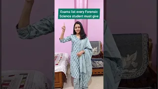 Exam list every Forensic Science student must know🔥 | Priyanshi Jain| Forensic Science | Sagar utd