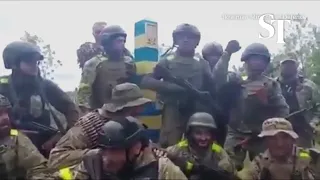 Ukrainian forces release video showing them at Russian border