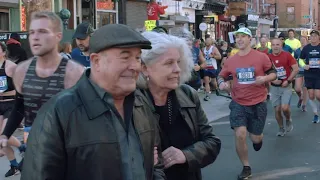 New Yorkers Trying to Cross the Street During the NYC Marathon