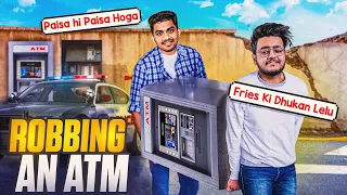 ROBBING AN ATM IN FRONT OF POLICE😂 | LUCKIEST ESCAPE😱