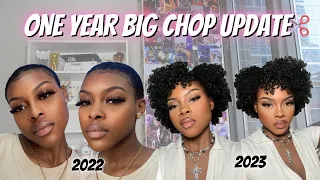 1 YEAR BIG CHOP UPDATE *MY HAIR GREW SO MUCH*  NATURAL HAIR JOURNEY