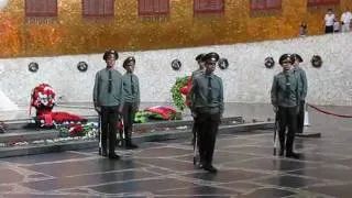 Changing of the Guard. Mamayev Kurgan Memorial, Russia.