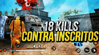 FIZ 18 KILLS NESSE X1 CONTRA INSCRITOS - FREE FIRE  😯🔥