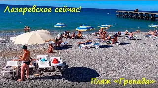 ЛАЗАРЕВСКОЕ 2020🌴СОЧИ.Лазаревское сейчас! Дневной обзор с пляжа "Гренада".+24 водичка!