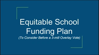 Work Session School Funding February 25, 2019