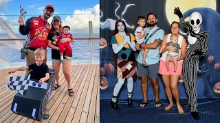 Trick-Or-Treating On A Disney Cruise! Halloween Character Dance Party & Day At Sea! | Cruise Day 3!