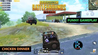 PUBG MOBILE | FUNNY GAMEPLAY WITH INTENSE MATCH CHICKEN DINNER