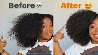 Giving Myself A Shape (SUPER DETAILED) | How To Shape Natural Hair From Home