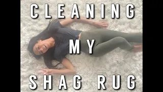 HOW I CLEANED MY WHITE 3 INCH SHAG RUG