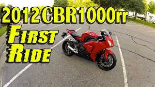 First Time Riding a 2012 Honda CBR1000rr - Compared to CBR600rr - First Impressions