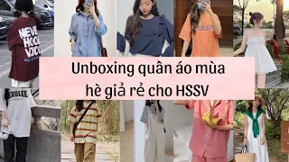 [Shopee haul]Unboxing quần áo, váy mùa hè đi chơi, đi học giá rẻ cho HSSV