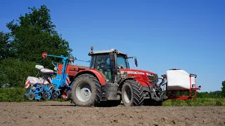 🌽Semis mais 2024 🔵🔴 Massey Ferguson 6716 S / monosem