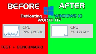 WIN 10 DEBLOATING BENCHMARK - Is DEBLOATING Windows 10 worth it? - Comparison