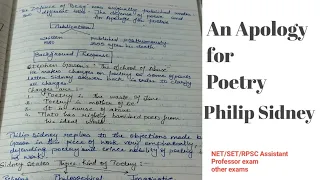 An Apology for Poetry by Philip Sidney •literary Criticism