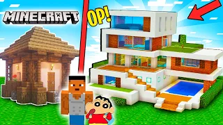 SHINCHAN BUILD ULTIMATE MODERN HOUSE FOR OGGY In Minecraft