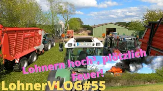 LohnerVLOG#55 Plötzlich Feuer und Wagen kaputt! Lohnern mit Strautmann Giga Vitesse 3DO und Fendt926