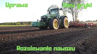 🔥30 km/h z rozsiewaczem po polu!?🔥3 John Deere w akcji🔥Uprawa, rozsiewanie nawozu, siew Gryki🔥