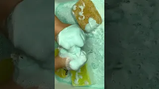 Paste; sponges squeezing