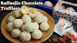 Homemade Raffaello Coconut Almond Balls Recipe| Easy Ferrero Rocher Truffles