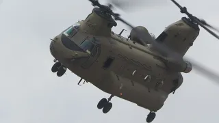 [4K/50FPS] (RNLAF) NEWEST CH-47F (D-473) Chinook FAST & LOW at [GLV-5]