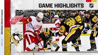 Red Wings @ Penguins 12/28 | NHL Highlights 2022