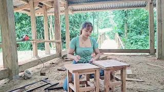 Full video life built in wooden houses in the forest
